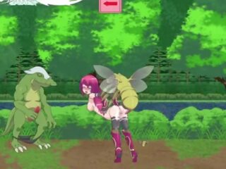 Guild meister &vert; मंच 1 &vert; लाल बालों वाली युवा महिला subdued द्वारा lizard राक्षस और बॉस को मिलना उसकी पुसी भर ग्या साथ भार की कम &vert; हेंटाई खेल gameplay p1