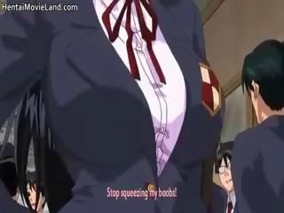 Wellustig anime hogeschool cuties zuigen penis part3